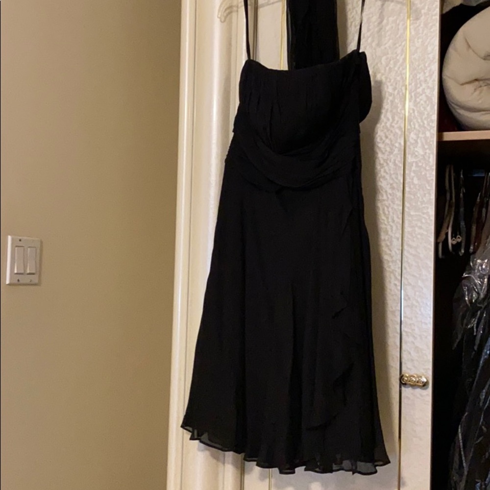 Strapless black dress